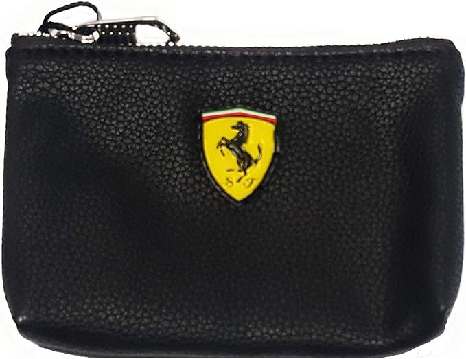 Ferrari Deri Bozuk Para Cüzdanı Scuderia Ferrari Siyah